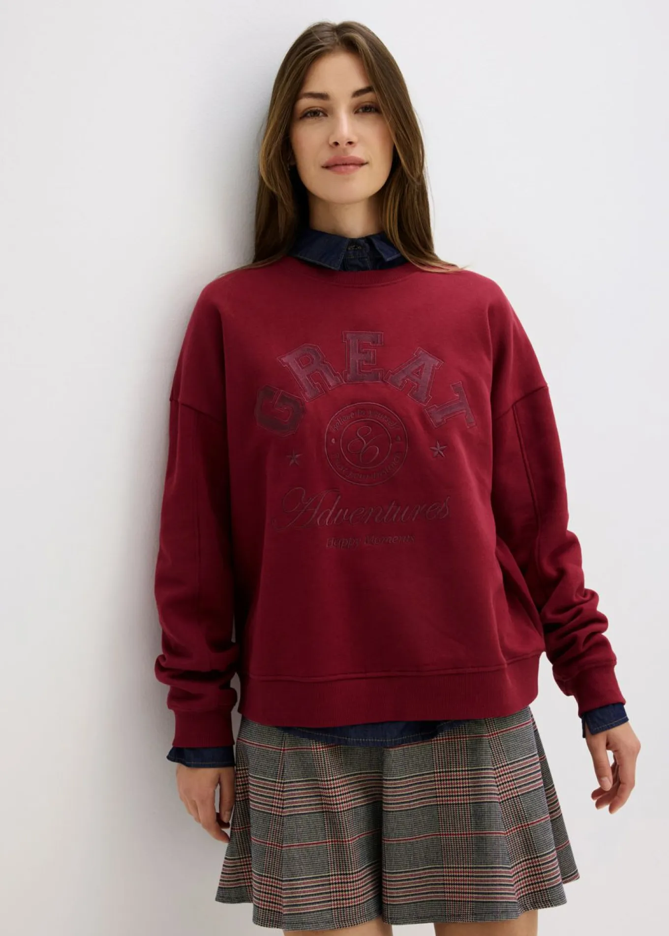 Sudadera holgada de algodón puro