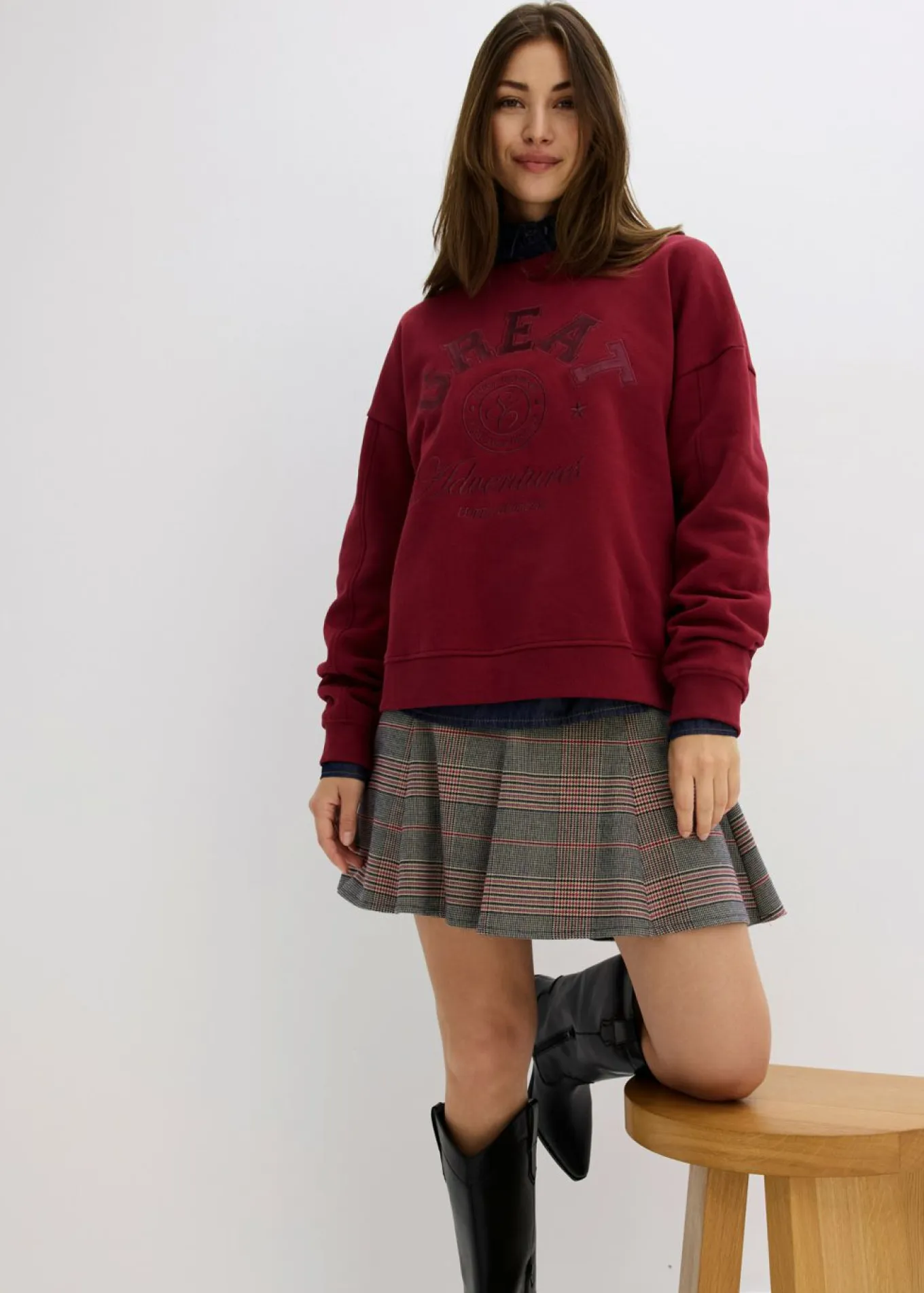 Sudadera holgada de algodón puro