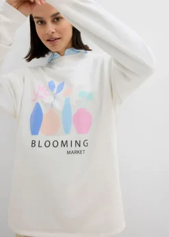 Sudadera holgada en mezcla de algodón