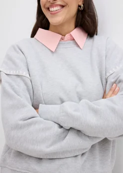Sudadera holgada en mezcla de algodón