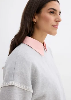 Sudadera holgada en mezcla de algodón