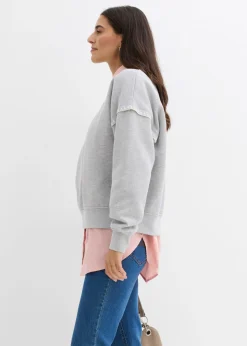 Sudadera holgada en mezcla de algodón