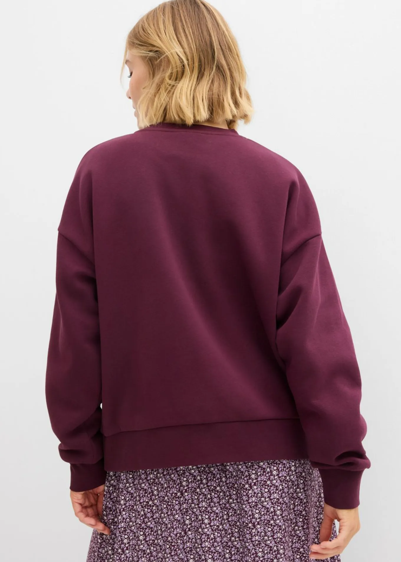 Sudadera holgada en mezcla de algodón