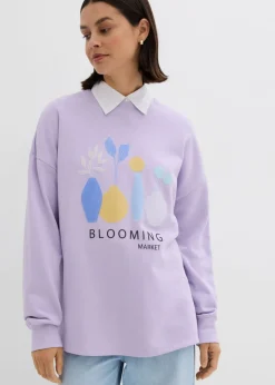 Sudadera holgada en mezcla de algodón