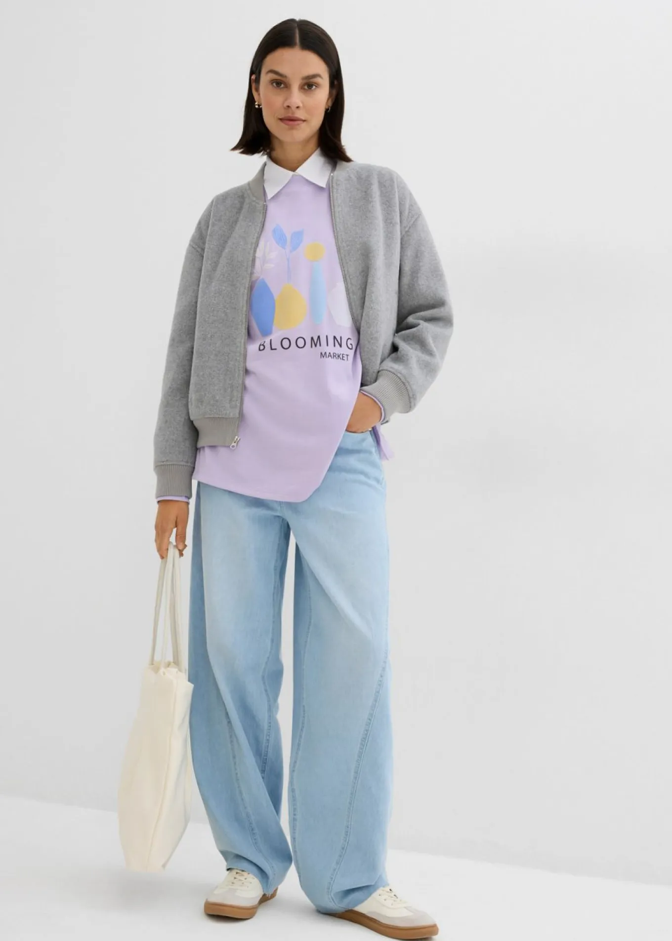 Sudadera holgada en mezcla de algodón