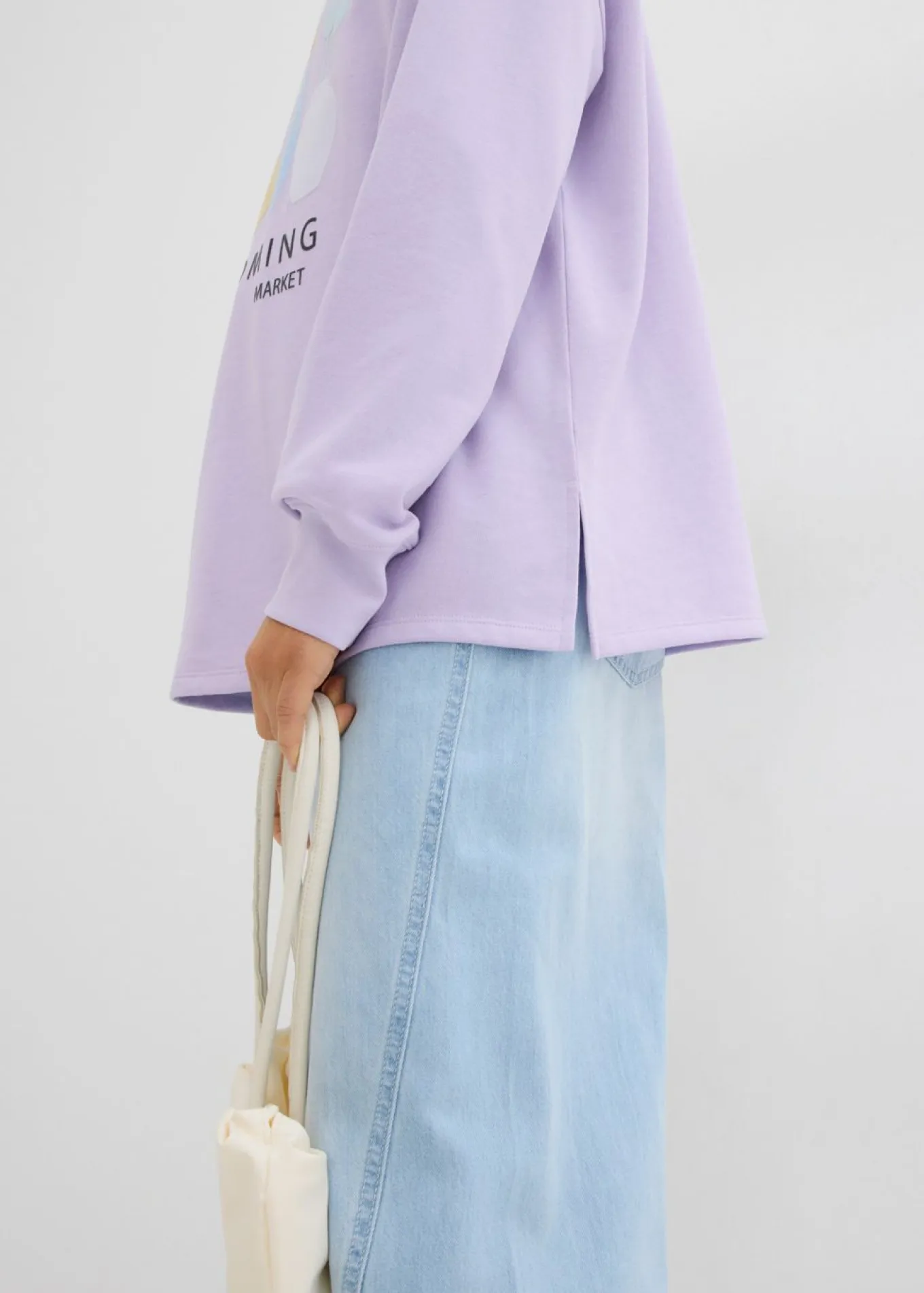 Sudadera holgada en mezcla de algodón
