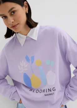Sudadera holgada en mezcla de algodón