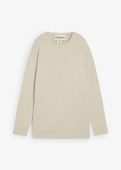 Sudadera larga con aspecto de punto