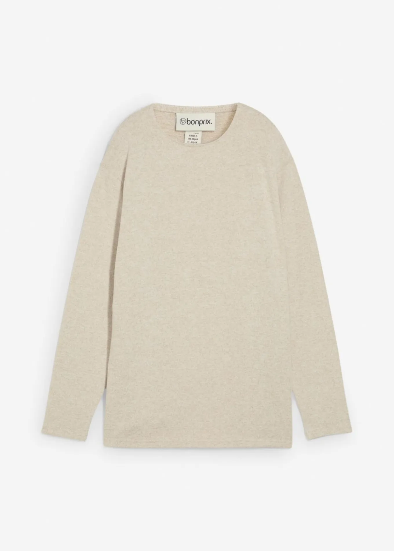 Sudadera larga con aspecto de punto