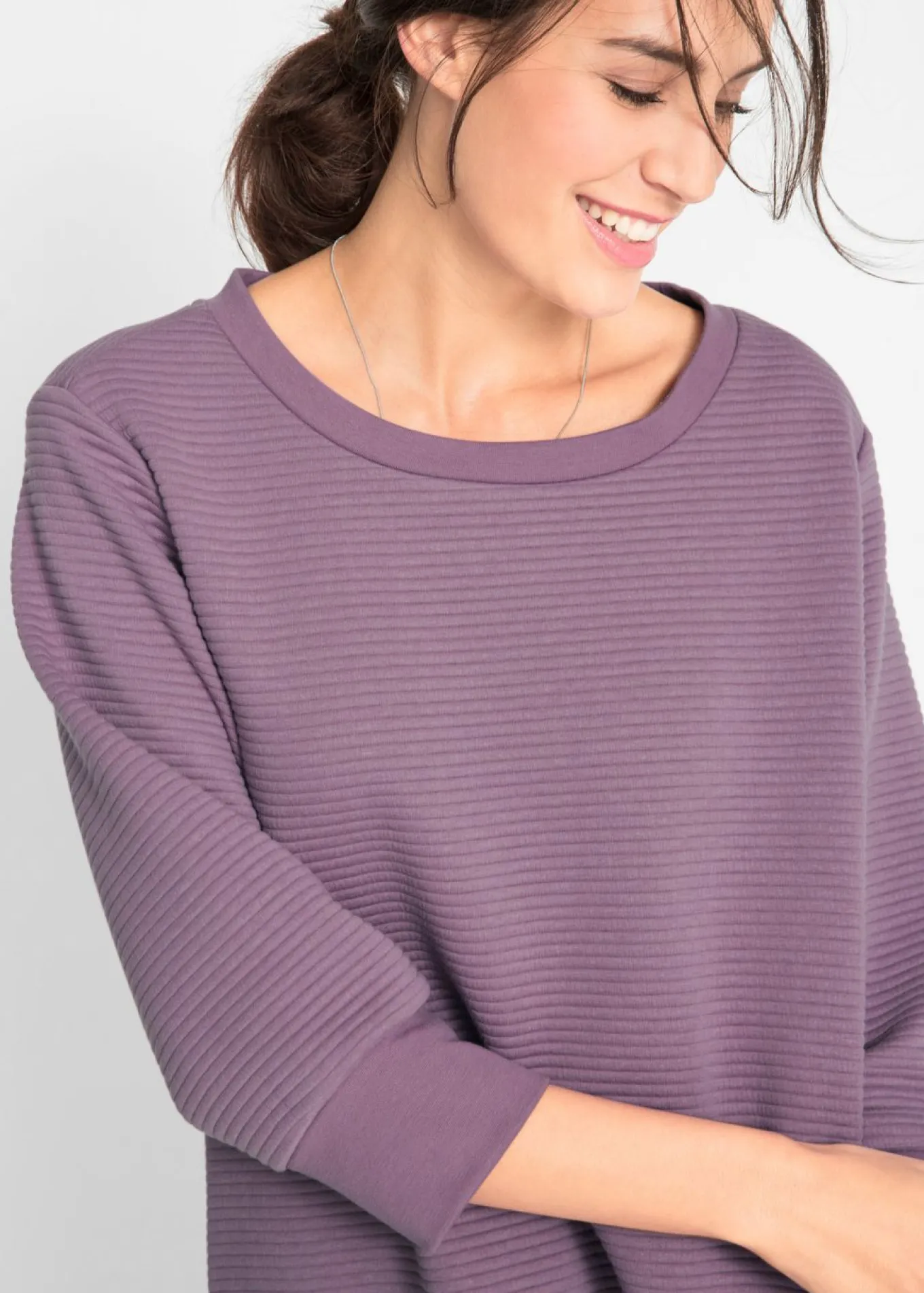 Sudadera larga con viscosa