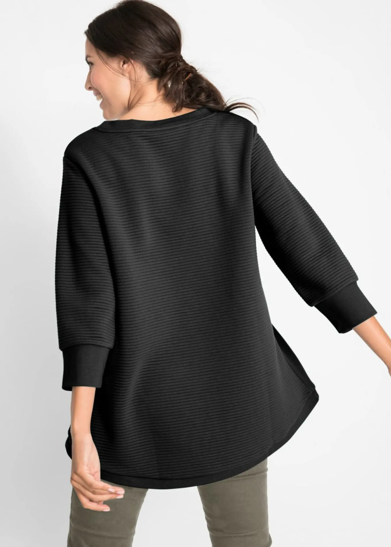 Sudadera larga con viscosa