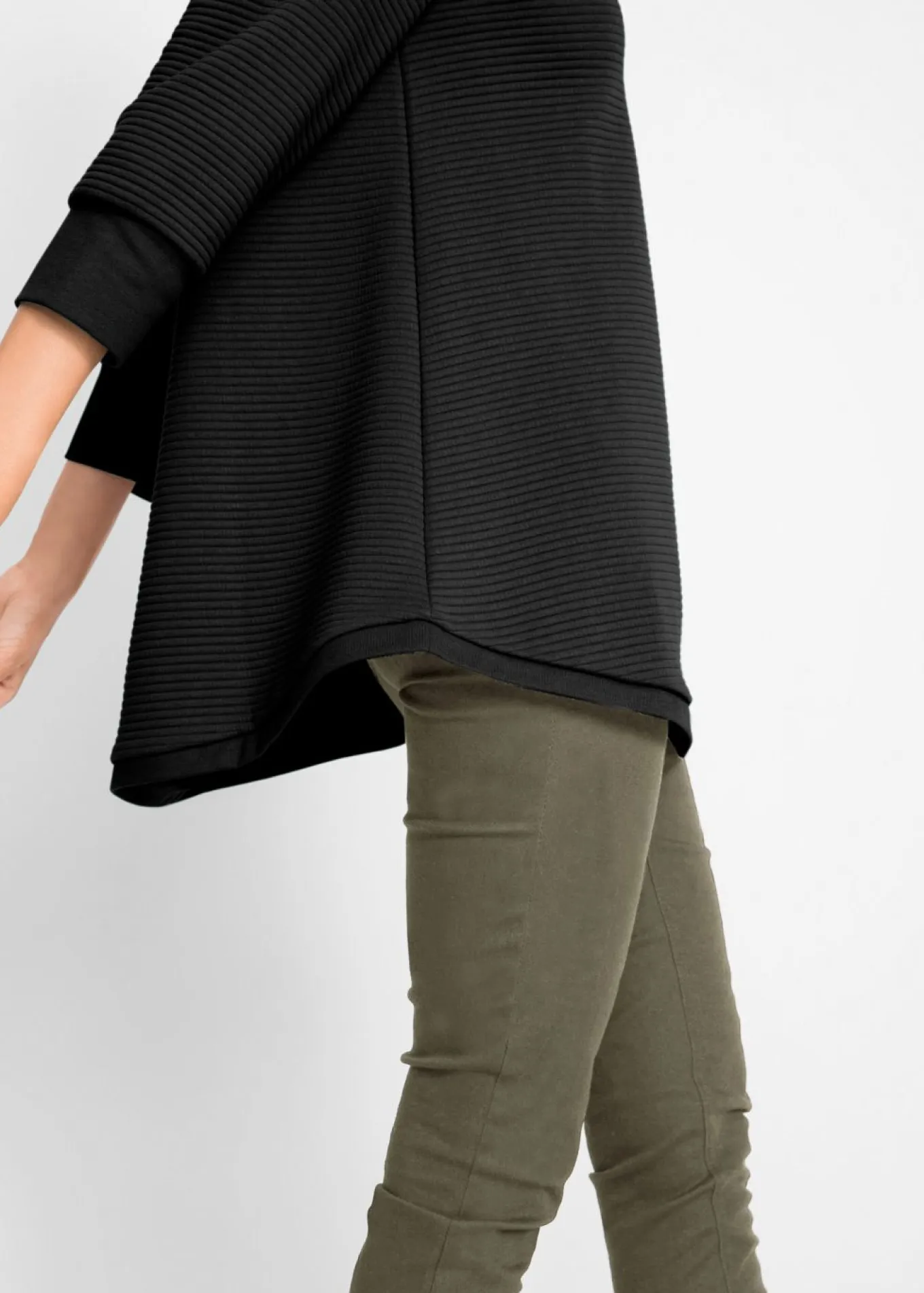 Sudadera larga con viscosa