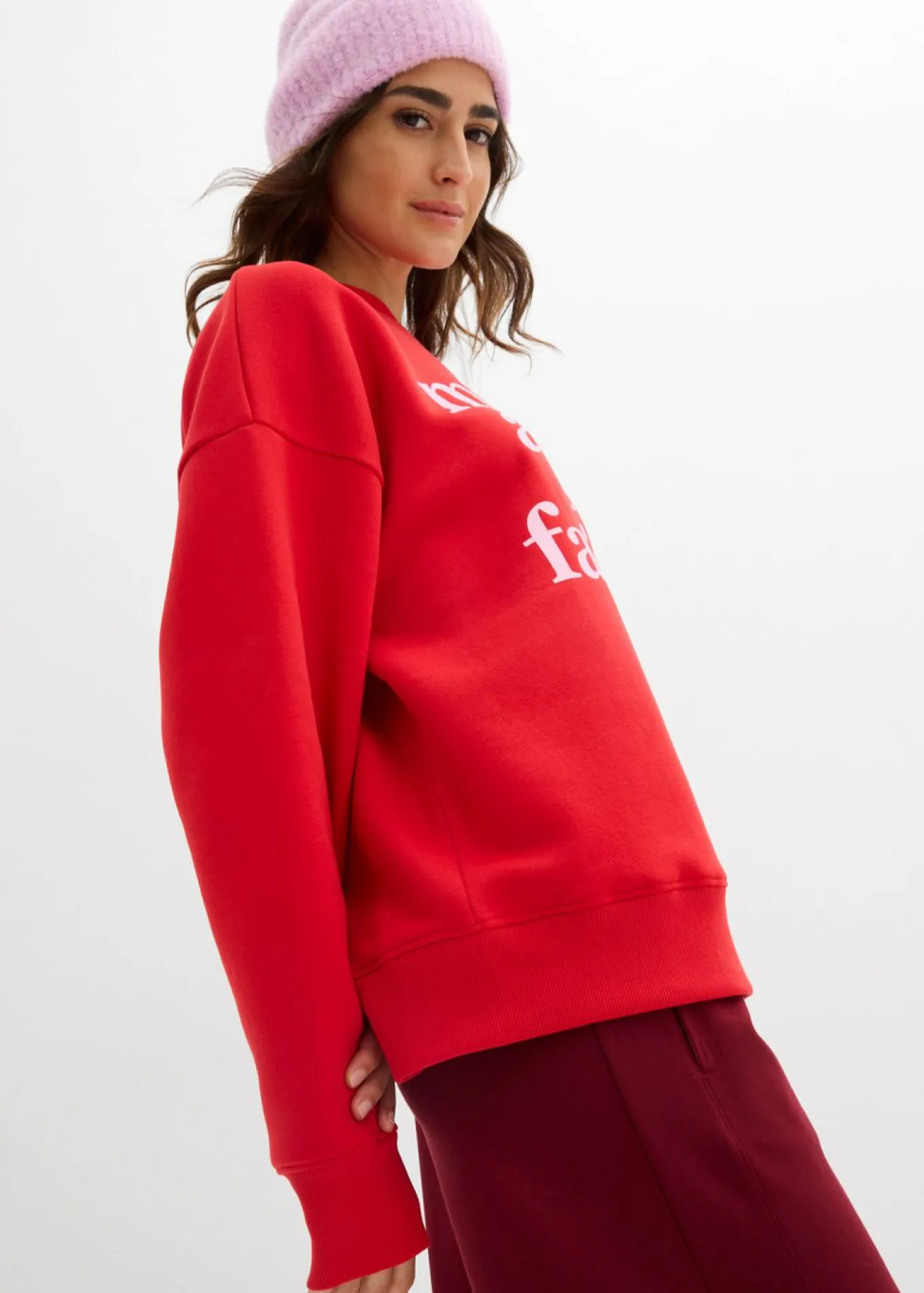 Sudadera oversize de mezcla de algodón