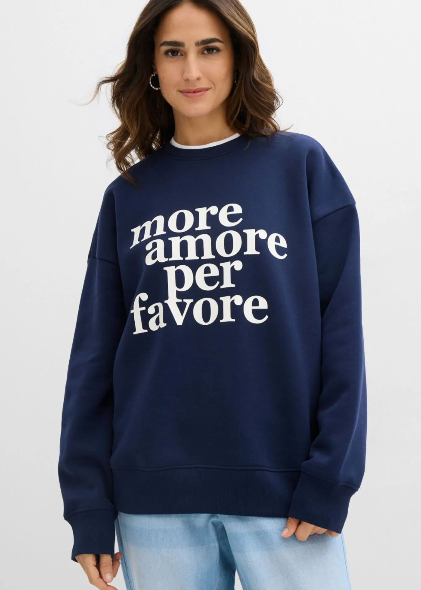 Sudadera oversize de mezcla de algodón