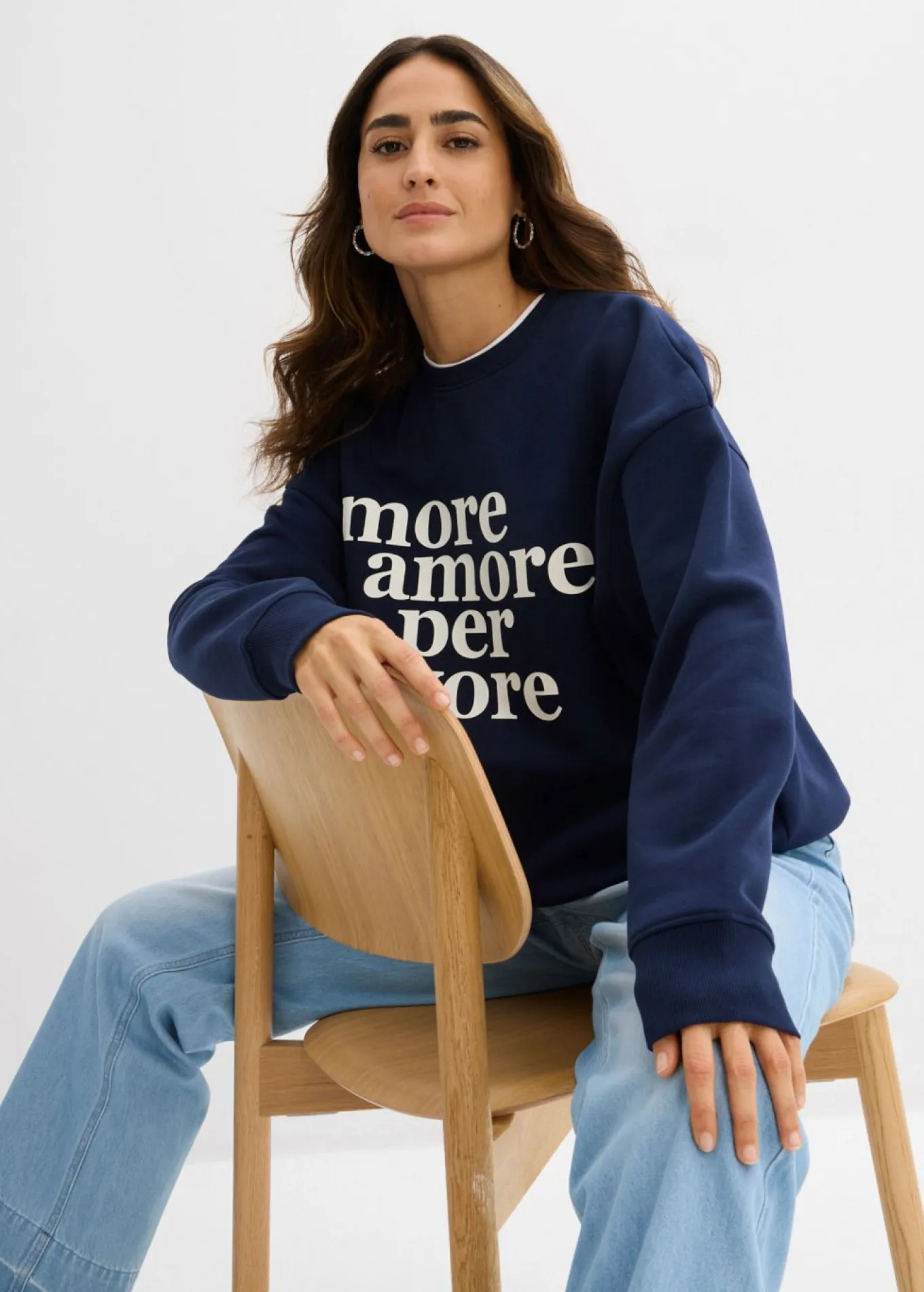 Sudadera oversize de mezcla de algodón