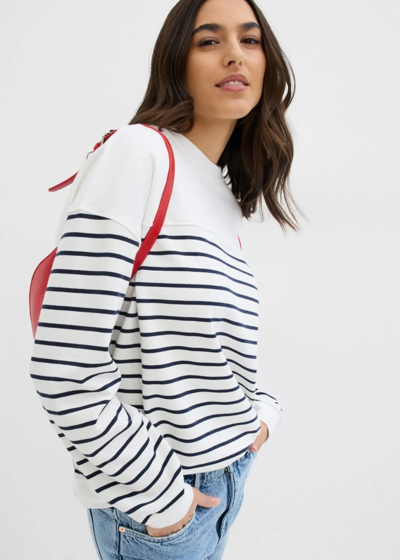 Sudadera oversize de mezcla de algodón