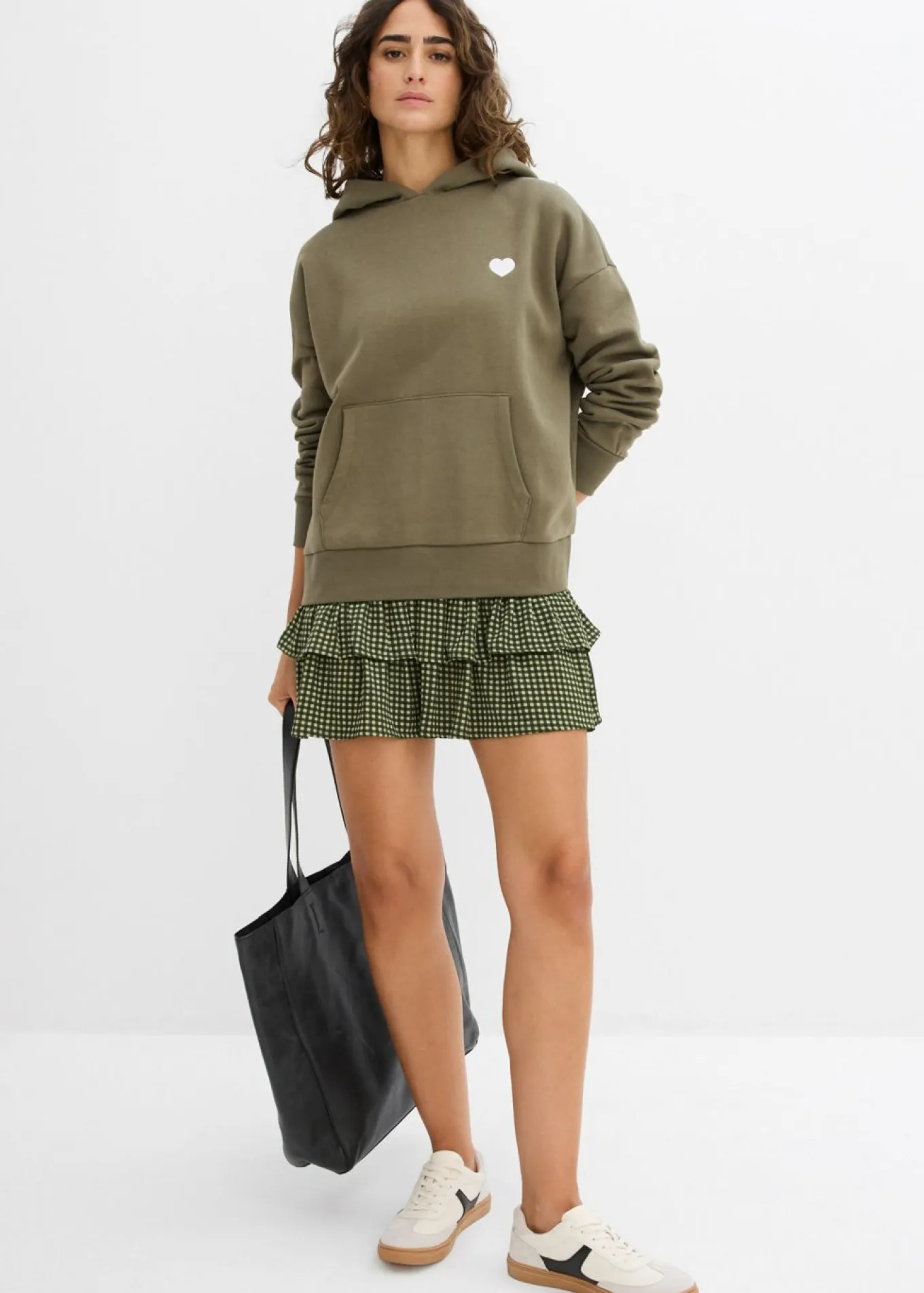 Sudadera oversize de mezcla de algodón suave con capucha