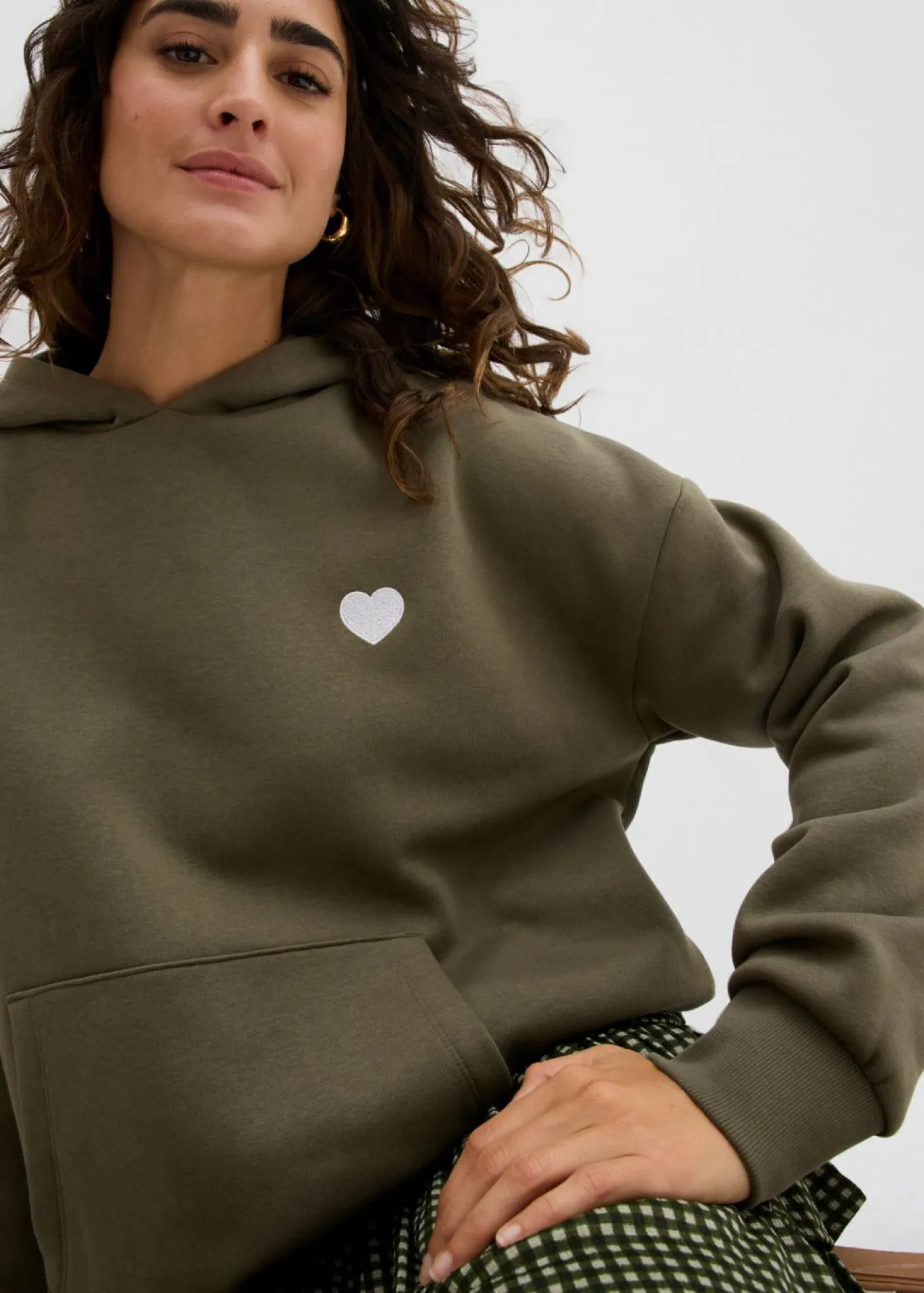 Sudadera oversize de mezcla de algodón suave con capucha