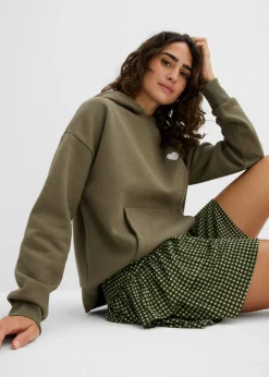 Sudadera oversize de mezcla de algodón suave con capucha