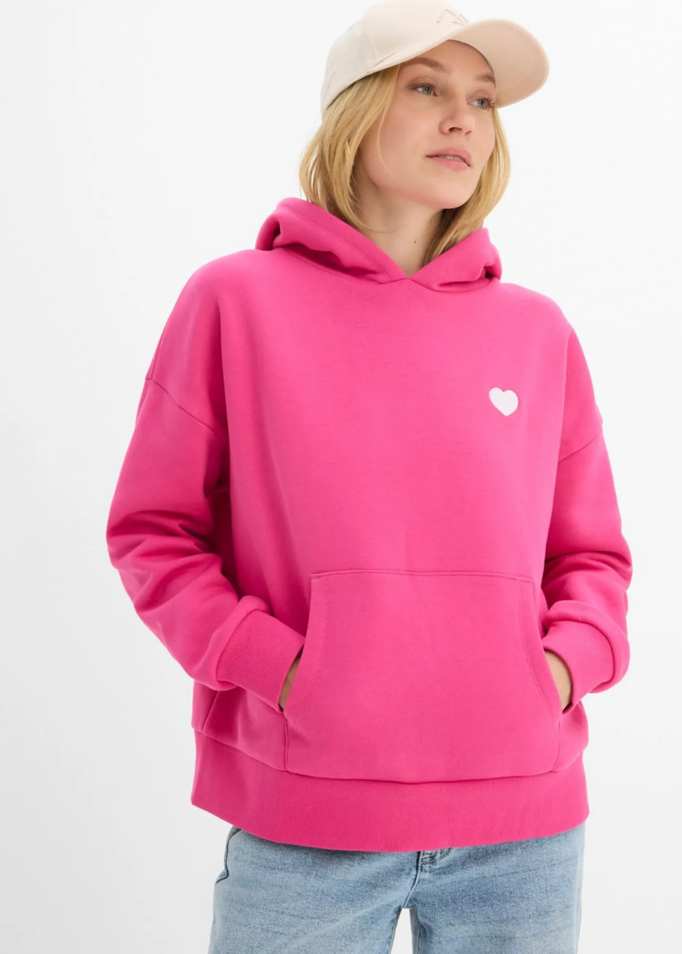 Sudadera oversize de mezcla de algodón suave con capucha