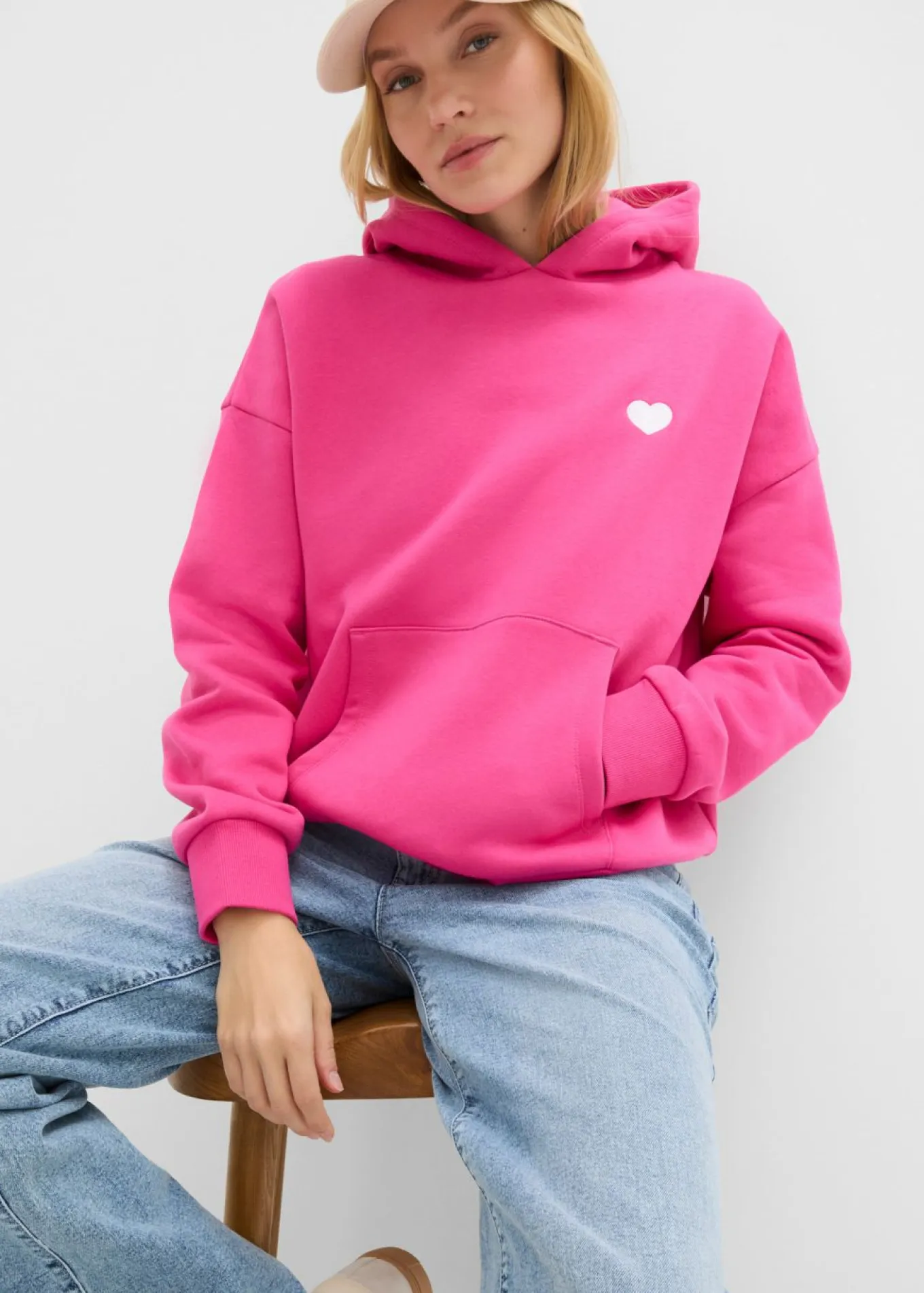 Sudadera oversize de mezcla de algodón suave con capucha