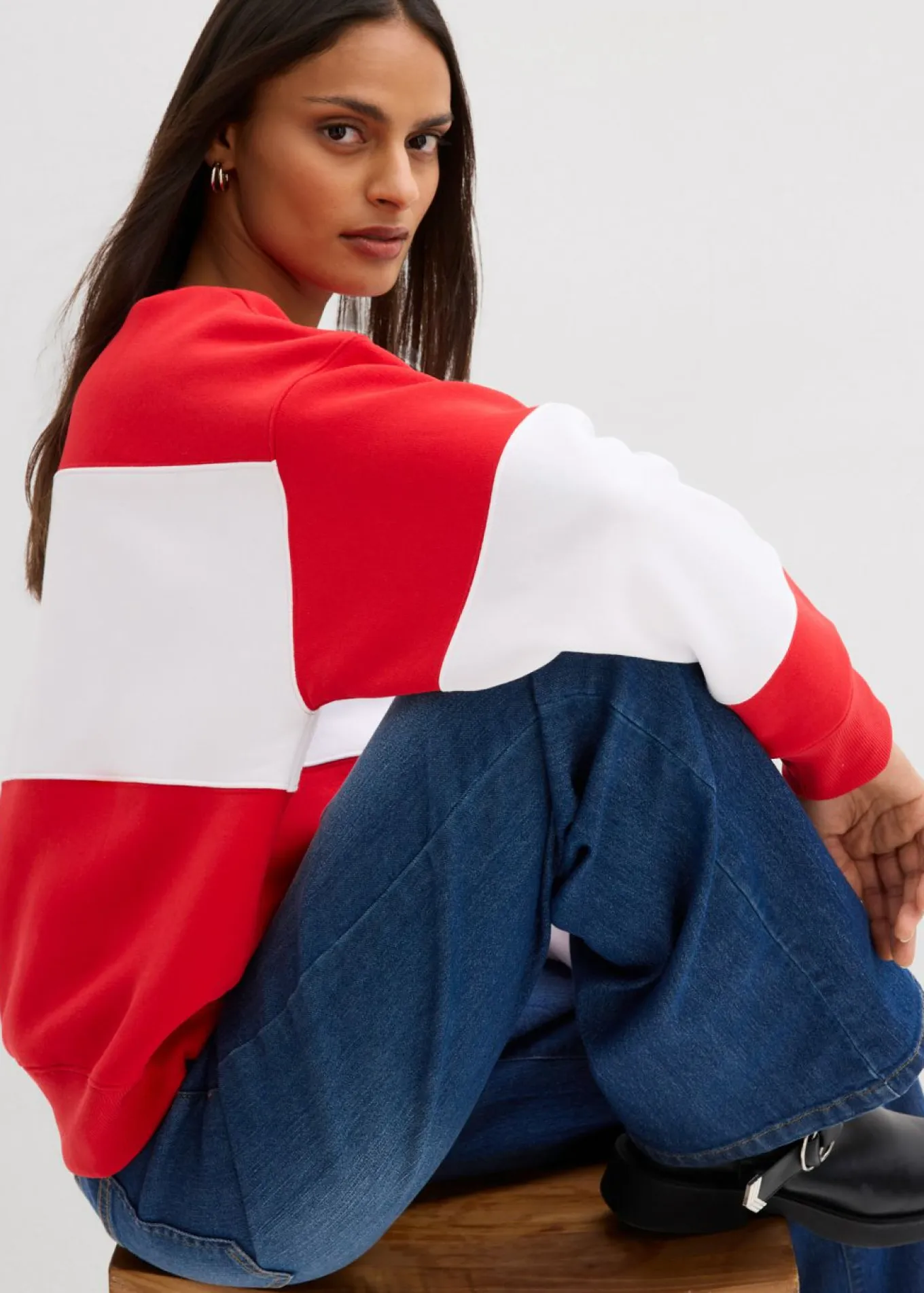 Sudadera oversize en suave mezcla de algodón