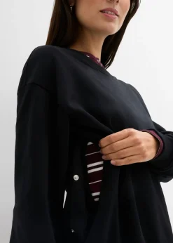 Sudadera premamá/de lactancia 2 en 1 de algodón orgánico puro
