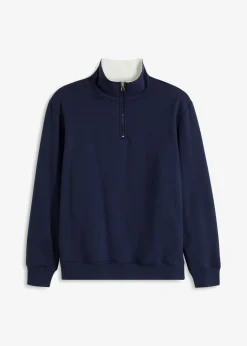 Sudadera térmica con cuello tipo troyer y forro cálido
