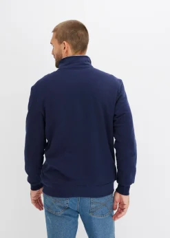 Sudadera térmica con cuello tipo troyer y forro cálido