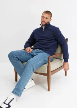Sudadera térmica con cuello tipo troyer y forro cálido