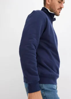 Sudadera térmica con cuello tipo troyer y forro cálido