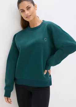 Sudadera térmica de material de secado rápido con corte holgado