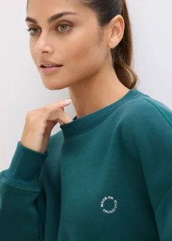 Sudadera térmica de material de secado rápido con corte holgado