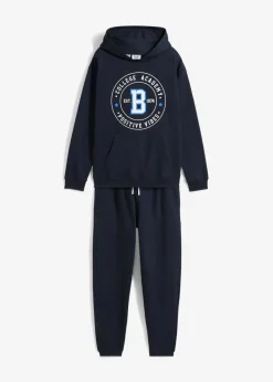 Sudadera y pantalón de chándal de algodón suave (conjunto de 2 piezas)