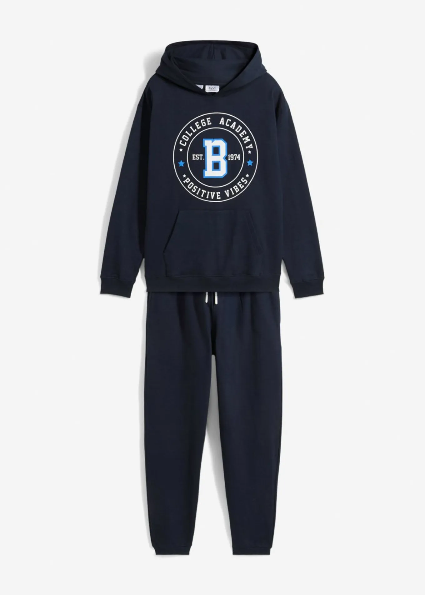 Sudadera y pantalón de chándal de algodón suave (conjunto de 2 piezas)