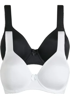 Sujetador básico con aros y efecto brillante (2 unidades)