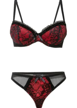 Sujetador con aros + tanga (conjunto de 2 piezas)