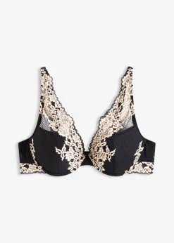 Sujetador de encaje bicolor