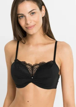 Sujetador push-up con detalles de pedrería