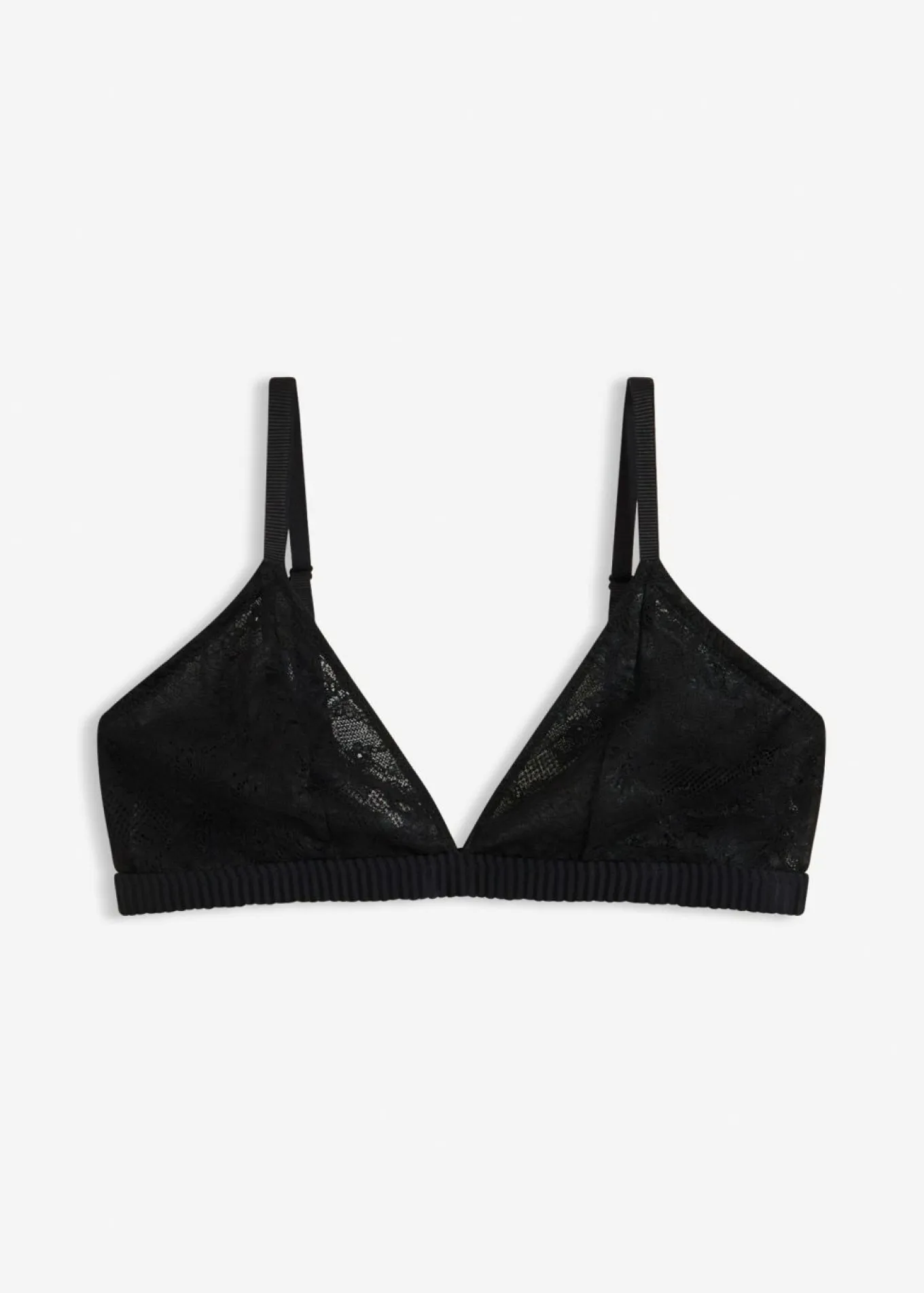 Sujetador triangular sin aros con canalé suave