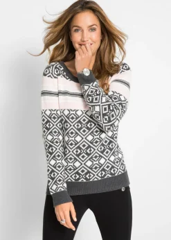 Suéter con estampado de diamante