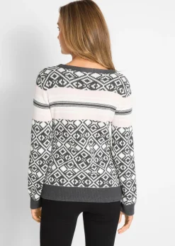 Suéter con estampado de diamante
