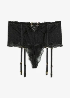 Tanga con abertura y liguero