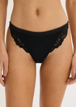 Tanga con canalé suave