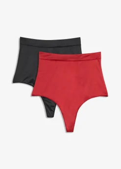 Tanga con efecto brillante y efecto moldeador ligero (2 unidades)