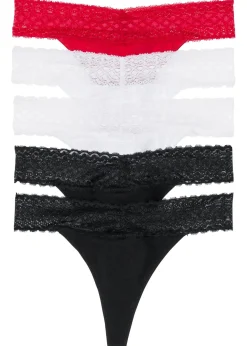 Tanga con encaje (5 unidades)