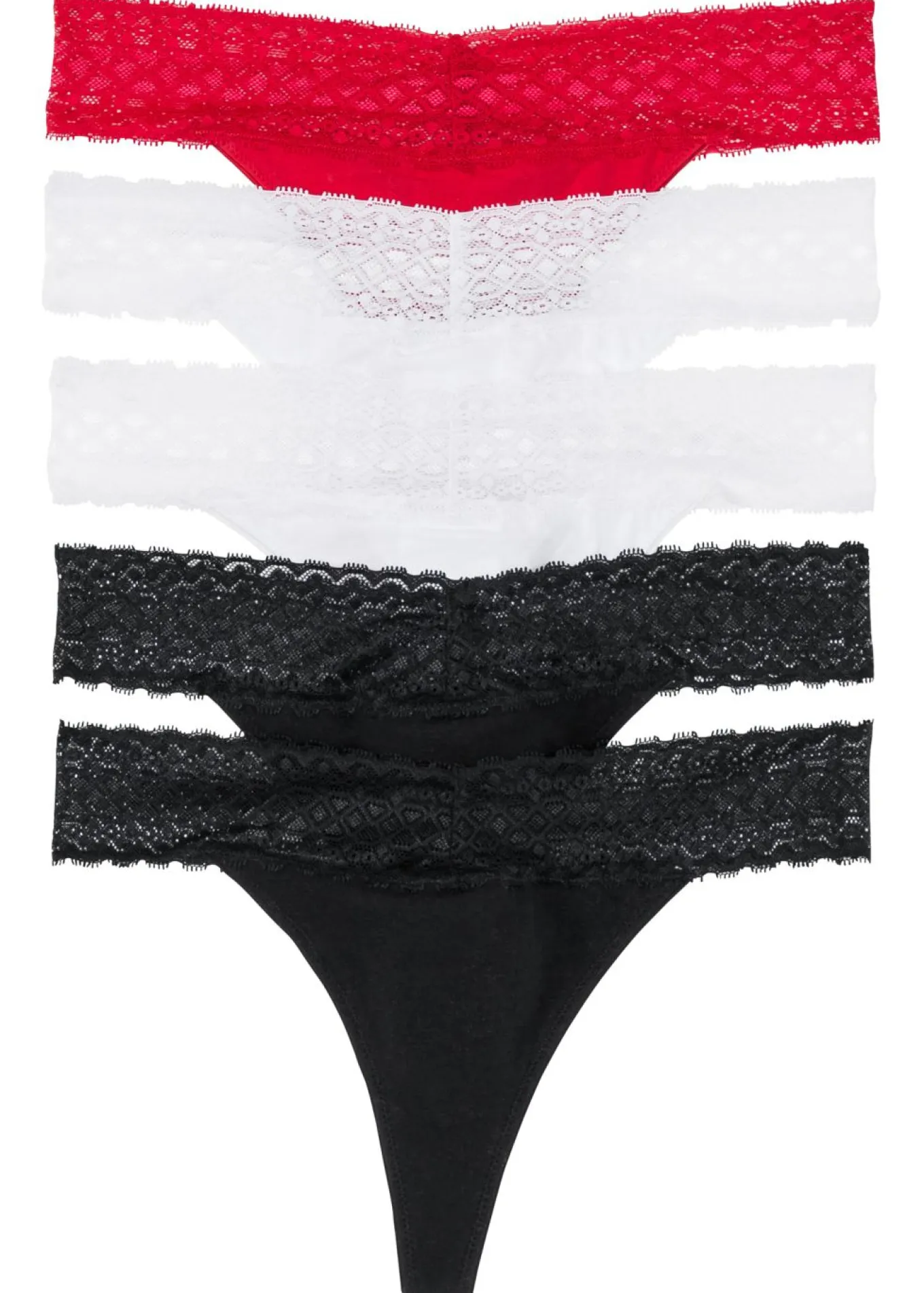 Tanga con encaje (5 unidades)
