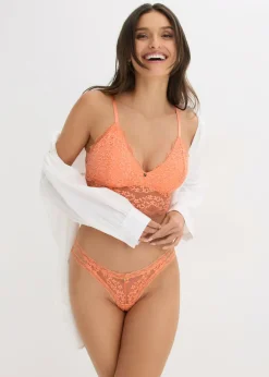 Tanga con encaje de flores (3 unidades)