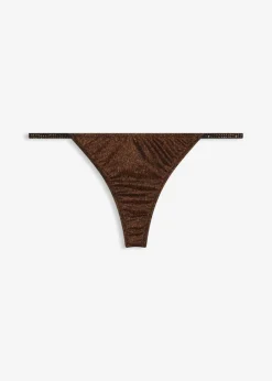 Tanga de material brillante