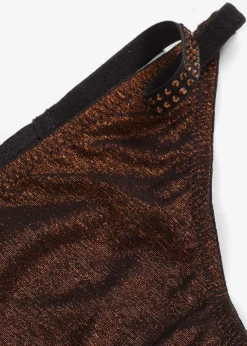 Tanga de material brillante
